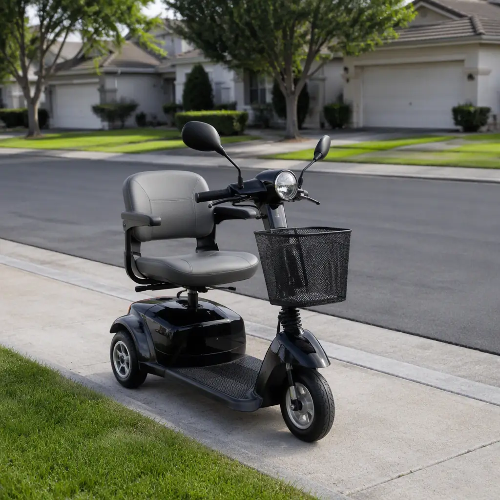 Accessibility e-tricycle with stable seating