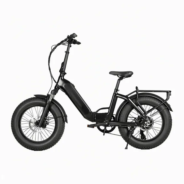 Fat tire electric bike on sand terrain