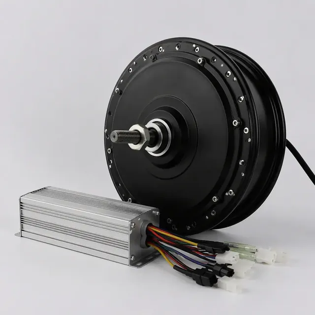 Hub motor and controller unit on test bench