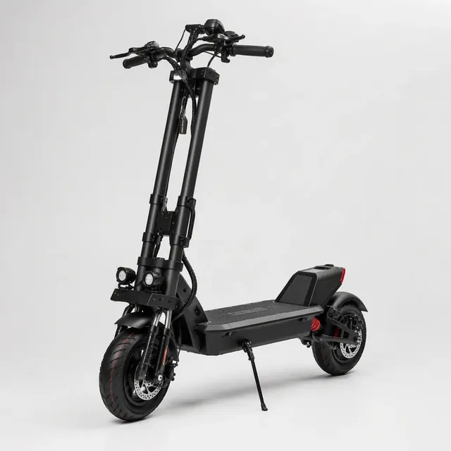 High-performance electric scooter at speed